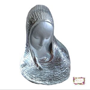 Viking Art Hand Made Frosted & Clear Glass Madonna Figurine